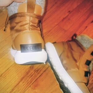 Sorel Brown and White Ankle Boots